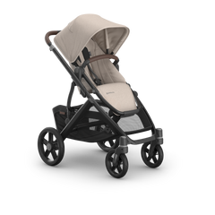 UPPAbaby Vista V3 Stroller Ada Sandstone Mélange Carbon Frame Chestnut Leather