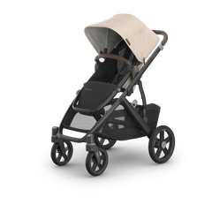 UPPAbaby Vista V3 Stroller Liam Oat Mélange Carbon Frame Chestnut Leather