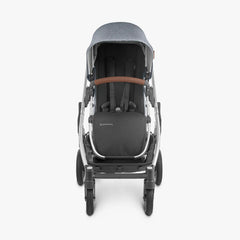 UPPAbaby Cruz V2 Stroller Gregory Blue Mélange Silver Frame Saddle Leather