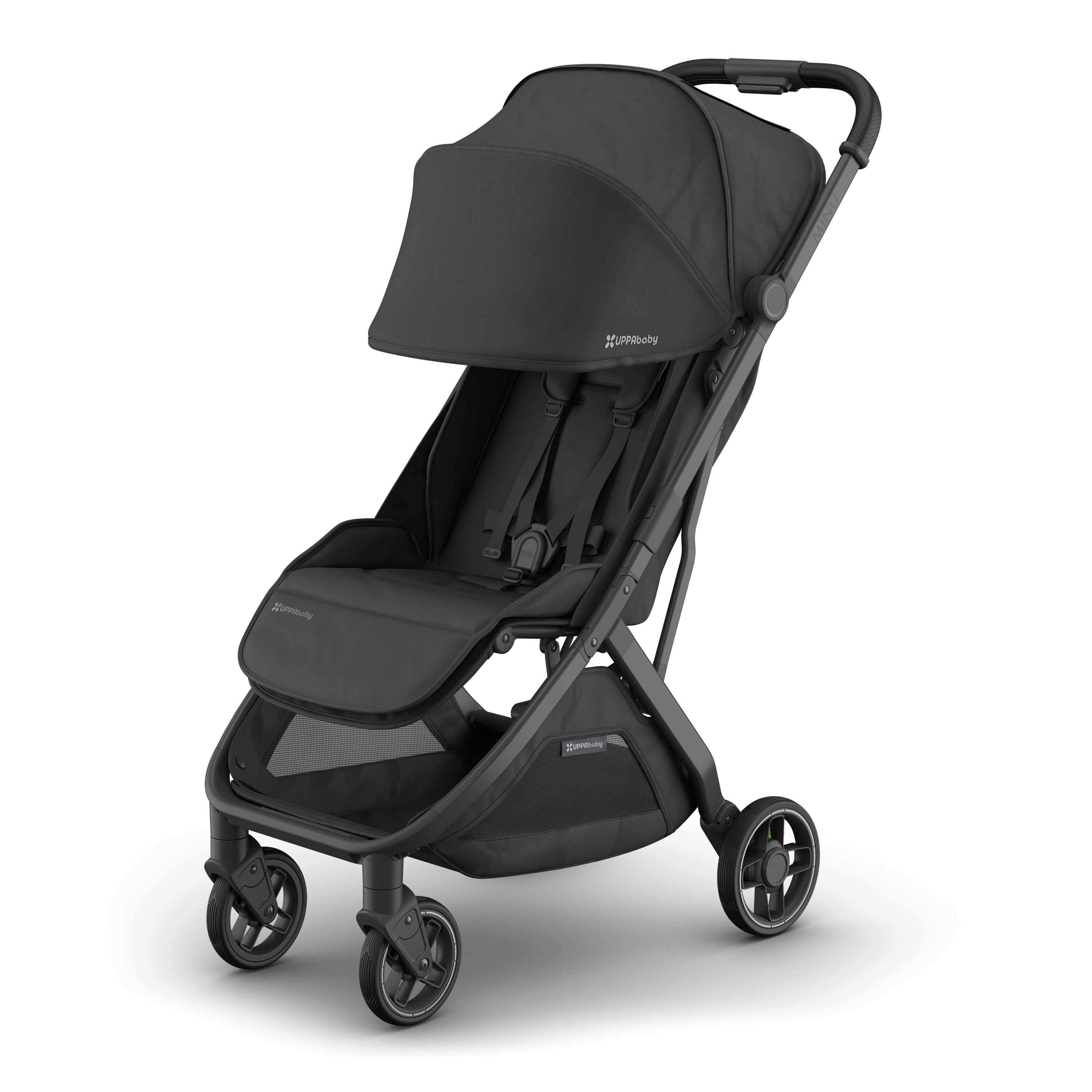 uppababy carbon frame UPPAbaby Minu V2 Stroller Jake Charcoal Carbon Frame Black Leather
