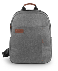 UPPAbaby Changing Back Pack Greyson Charcoal Melange Saddle Leather Diaper Bag
