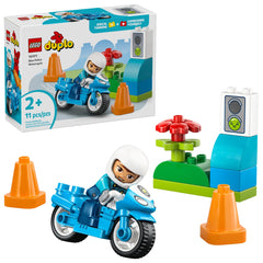 Lego Duplo Blue Police Motorcycle with Figures