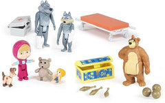 Masha & The Bear Mini Universe Playset with 7 Figurines & Accessories