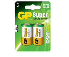 GP Ultra Alkaline Batteries Size C 2-pcs