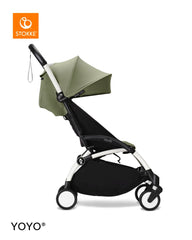 Stokke YOYO³ Stroller White Frame 6+ Bundle - Olive