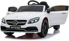 Factual Mercedes Benz C63 Ride-On Car White - Remote Control 12V Battery Operated