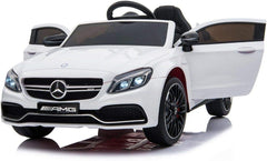 Factual Mercedes Benz C63 Ride-On Car White - Remote Control 12v Battery Operated