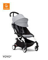 Stokke YOYO³ Stroller White Frame 6+ Bundle - Stone