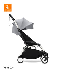 Stokke YOYO³ Stroller White Frame 6+ Bundle - Stone