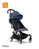 Stokke YOYO³ Stroller White Frame 6+ Bundle - Air France Blue