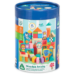 Elc Classic Wood Tub Of Blocks