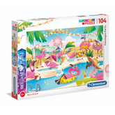 Clementoni Puzzle Flamingo Party 104-pieces