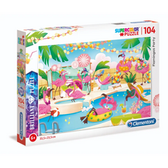 Clementoni Puzzle Flamingo Party 104-pieces