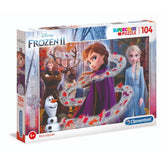 CLEMENTONI PUZZLE GLITTER FROZEN 2 104 P