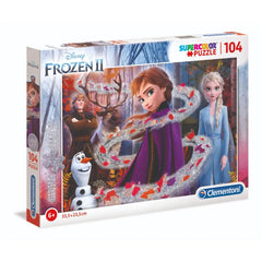 CLEMENTONI PUZZLE GLITTER FROZEN 2 104 P