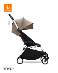 Stokke YOYO³ Stroller White Frame 6+ Bundle - Taupe