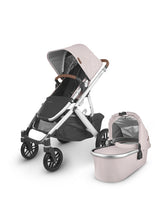UPPAbaby Vista V2 Stroller Alice Dusty Pink Silver Frame Saddle Leather