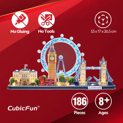 CubicFun 3D Puzzles City Line London 186 Pcs