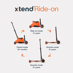 Smartrike Xtend Scooter Orange Ride  - On