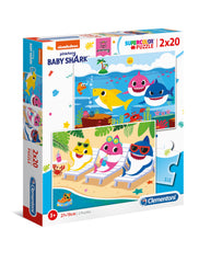 Clementoni Baby Shark 2x20 Piece Puzzle for Kids 27x19 cm