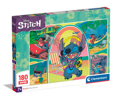 Clementoni Disney Stitch 180-pieces Puzzle for Kids 48.5 x 33.5 cm