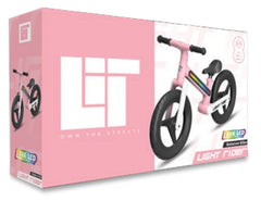 LiT 12 Inch Pink Kids Bicycle - Light Rider Balance