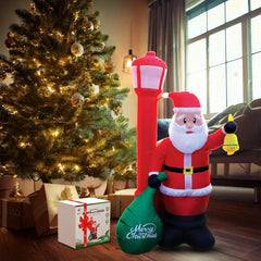 Christmas Santa With Sack Inflatable 6 Ft