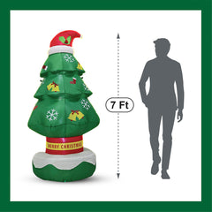 Christmas Tree With Hat 7 Ft Inflatable