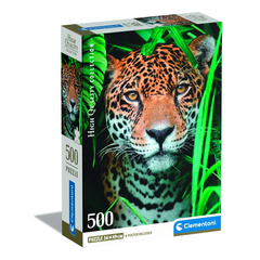 Clementoni Puzzle High Quality Collection Jaguar in the Jungle with Poster 500-pieces