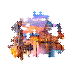 Clementoni Puzzle HQC Venice & Poster 500-pieces