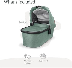 UPPAbaby Bassinet V2 Gwen Green Mélange Carbon Frame