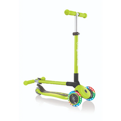 Globber Primo Foldable Lights Lime Green