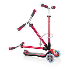 Globber Elite Prime Lights Scooter - New Red