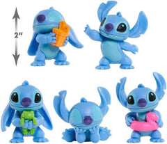 Disney Stitch 5 Pack Collectible Mini Figure Set Toys for Kids & Collectors