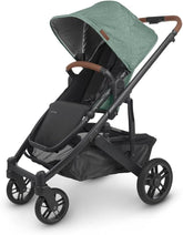 UPPAbaby Cruz V2 Stroller Gwen Green Mélange Carbon Frame Saddle Leather