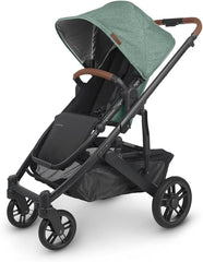 UPPAbaby Cruz V2 Stroller Gwen Green Mélange Carbon Frame Saddle Leather