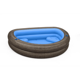 Bestway TruPrint Wicker 2.31 Inflatable Family Pool
