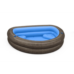 Bestway TruPrint Wicker 2.31 Inflatable Family Pool