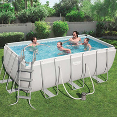 Bestway Power Steel Rectangular Above Ground Pool Set - 412x201x122cm