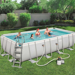 Bestway Power Steel Rectangular Pool Set 5.49m x 2.74m x 1.22m (18' x 9' x 48")