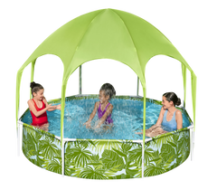 Bestway Steel Pro UV Careful Splash-in-Shade Round Above Ground Play Pool Assorted Design - 244x51cm