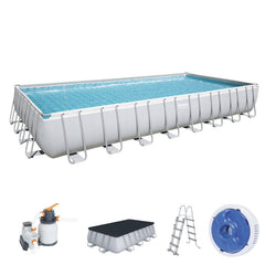 Bestway Power Steel Rectangular Pool Set 9.56m x 4.88m x 1.32m (31'4" x 16' x 52")