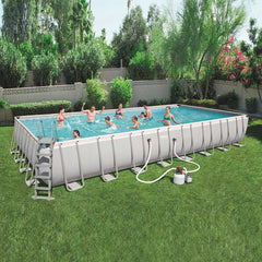Bestway Power Steel Rectangular Pool Set 9.56m x 4.88m x 1.32m (31'4" x 16' x 52")