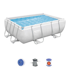 Bestway Power Steel   9'3" x 6'5" x 33"/2.82m x 1.96m x 84cm Rectangular Pool Set