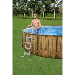 Bestway Power Steel Swim Vista Series Round Above Ground Pool Set - 549x122cm