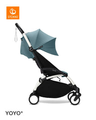 Stokke YOYO³ Stroller White Frame 6+ Bundle - Aqua