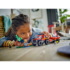 Lego Fire Truck with Rescue Boat
