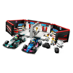 Lego F1 Garage & Mercedes AMG & Alpine Cars