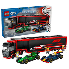 Lego F1 Truck with RB20 & AMR24 Cars 60445