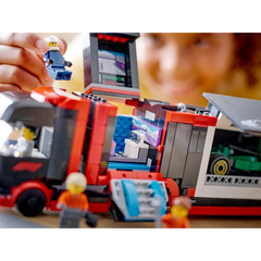 Lego F1 Truck with RB20 & AMR24 Cars